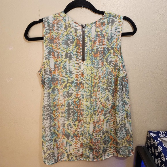 Daniel Rainn Pastel Geometric Sleeveless V-Neck Tank Top Blouse Size Sma… - Picture 6 of 8